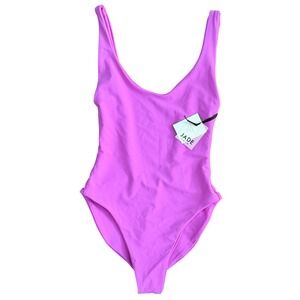 JADE Swim Contour One Piece Swimsuit Orchid Purple JS304_RE22 Womens XS New